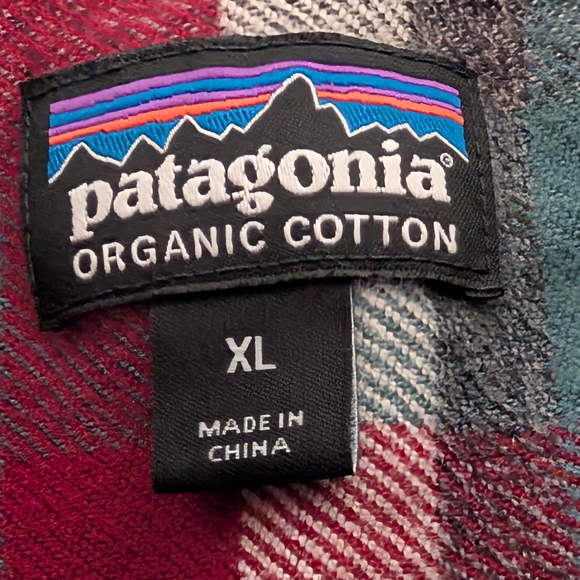 Men's Patagonia Organic Cotton Flannel Shirt Size XL - Picture 2 of 9